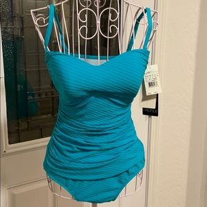 Gottex Turquoise One piece swimsuit SZ 6 NWT$108